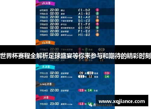 世界杯赛程全解析足球盛宴等你来参与和期待的精彩时刻